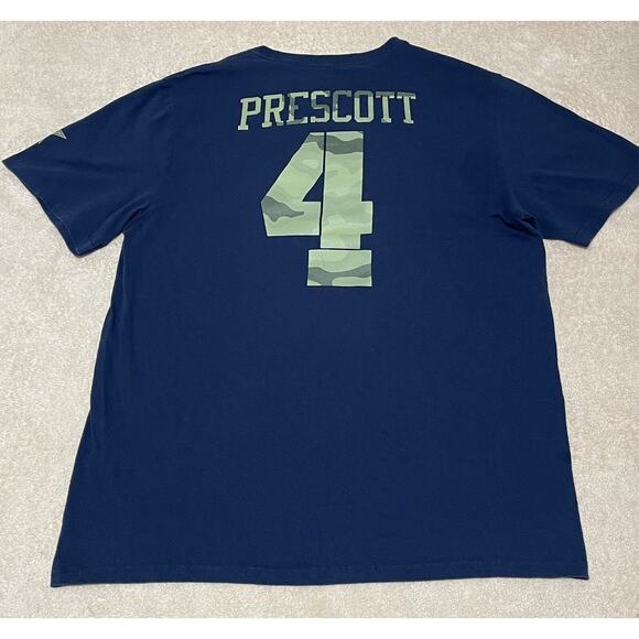 Dallas Cowboys Dak Prescott #4 Camo Number NFL T-Shirt Men’s Large - Picture 6 of 8